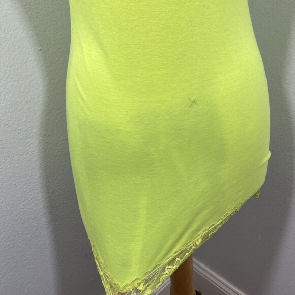 Zanana Outfitters Tank Top Womens M Lime Lace Trim Camisole Feminine Fairy Y2K - Picture 4 of 8